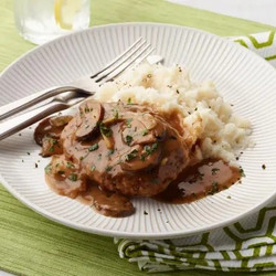 Hamburger Steaks With Onion And Mushroom Gravy