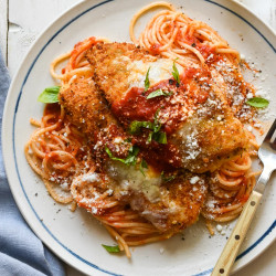 Chicken Parmesan (tenders, freeze, make ahead)