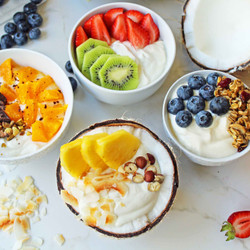 Fruit pie yogurt bowl Equation