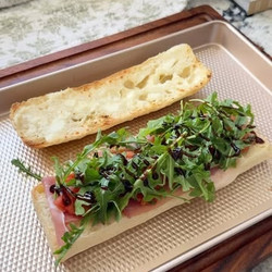 Prosciutto Sandwich With Garlic Spread