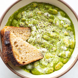 Kale Basil Beans With Tonnato