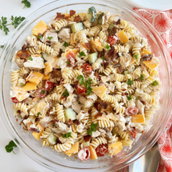 Chicken Bacon Ranch Pasta Salad
