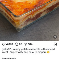 Creamy Potato Casserole With Minced Meat