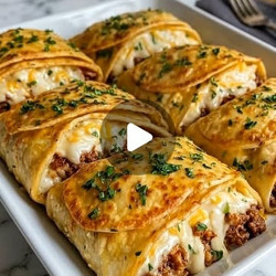 Cheesy Baked Beef Tortilla Pockets