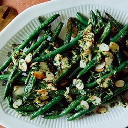 Air Fryer Green Beans With Gremolata And Toasted Almonds