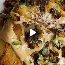 Caramelized Cabbage With Creamy Cashew Balsamic &amp; Date-walnut Crunch