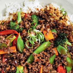Teriyaki ground beef/pork
