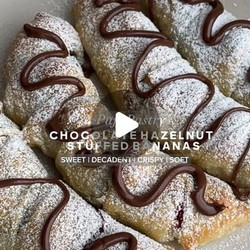Puff Pastry Stuffed Bananas