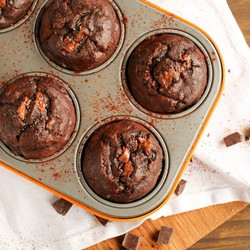 Double Chocolate Banana Bread Muffins