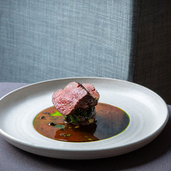 Venison With Kampot Pepper Sauce And Celeriac And Horseradish Purée