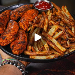 Low Cal Easy Chicken Tenders &amp; Fries Meal