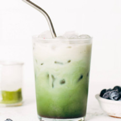 Blueberry Matcha Latte