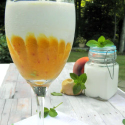 Ginger Peach Kefir Lassi With Chia