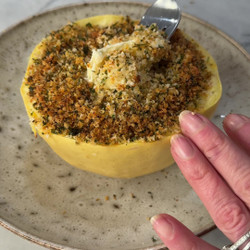 Roasted Garlic &amp; Parm Spaghetti Squash