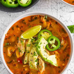 Chicken Avocado Soup With Cilantro And Lime