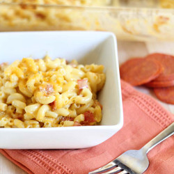 Pepperoni Pizza Mac And Cheese