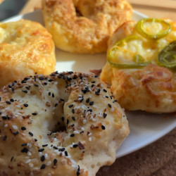 Quick Sourdough Discard Protein Bagels