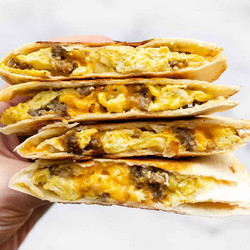 Sausage And Egg Breakfast Quesadillas