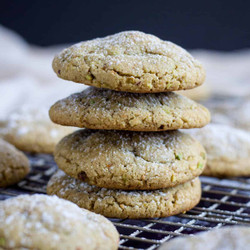 Pistachio Cookies With Pistachio Butter, Orange, And Cardamom