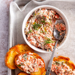 Snelle Rillette Van Gerookte Zalm