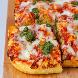 Focaccia Pizza (easy No Knead Dough)
