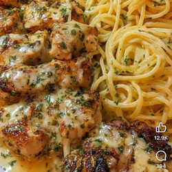 Garlic Parmesan Chicken Spaghetti