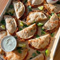 Crispy Black Bean And Cheese Tacos