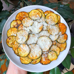 Air Fryer Elote Zucchini Chips