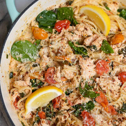 Boursin Tomato Pasta With Salmon