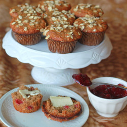 Leftover Cranberry Sauce Muffins
