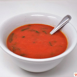Creamy Tomato Vegetable Soup With Spinach