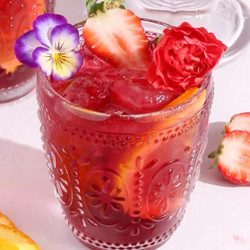 Sparkling Hibiscus Sangria (non-alcoholic!)