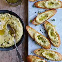 Herbed Chickpea Bruschetta