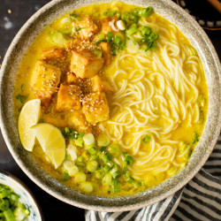 Golden Coconut Noodle Soup