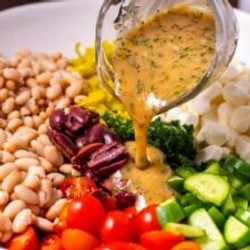 Kale And Cannellini Bean Salad With Tangy Dill Dressing