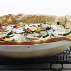 Zucchini, Bacon, And Gruyère Quiche