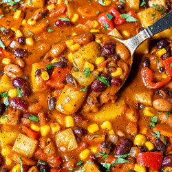 Cowboy Bean Soup (with Potatoes And Corn)