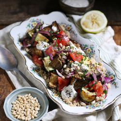 Aubergine, Tahini &amp; Couscous Salad