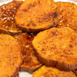 Roasted Sweet Potato Slices With Brown Sugar