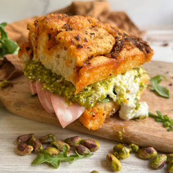 Mortadella Sandwich With Pistachio Pesto - Hangry In Love