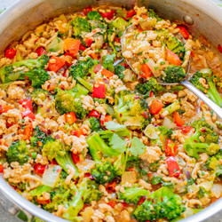 Sweet Chili Ground Chicken And Broccoli Stir Fry