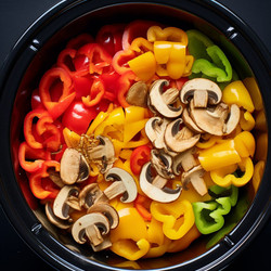 Slow Cooker Chicken Philly Sandwiches