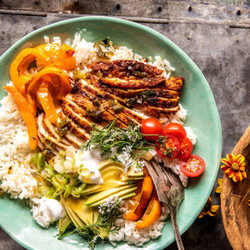Honey Lime Chili Chicken Bowls
