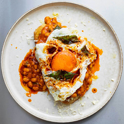 Loaded Masala Beans &amp; Eggs On Toast