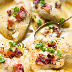 Cremiges Honig-senf-hähnchen Mit Bacon