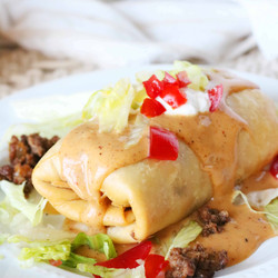 Homemade Beef Chimichangas
