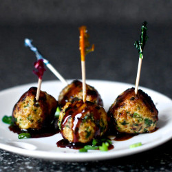 Scallion Meatballs With Soy-ginger Glaze