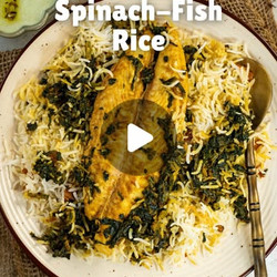 Spinach And Fish Rice