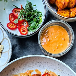 Crispy Tofu With Peanut Sauce