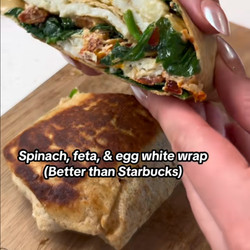 Spinach, Feta, And Egg White Wrap